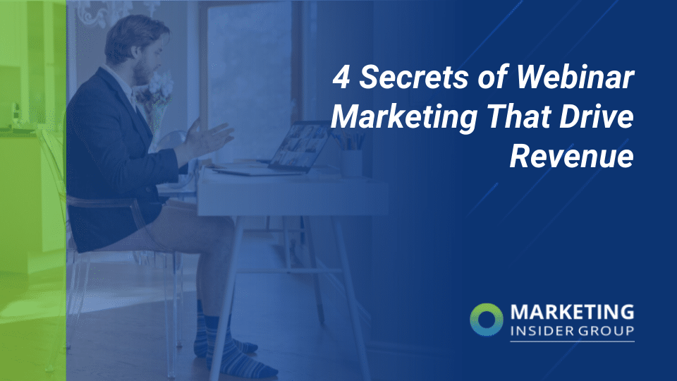 Man in a suit from the waist up and pajams from the waist down, hosting a successful webinar after implementing these four secrets