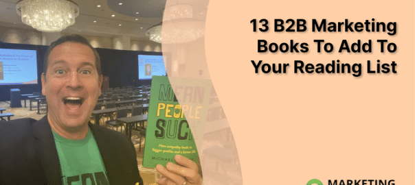 picture of Michael Brenner holding Mean people Suck to show best b2b marketing books