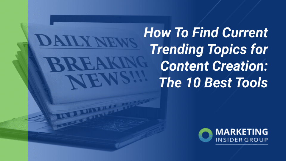 A blog with current trending topics that jump off the screen and get attention