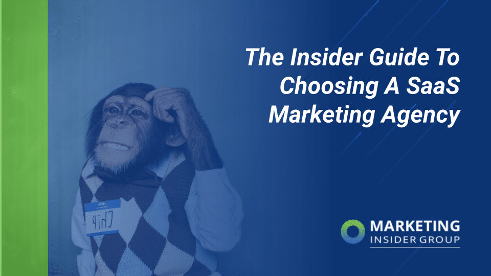 template image with monkey in a sweater thinking about choosing a saas marketing agency