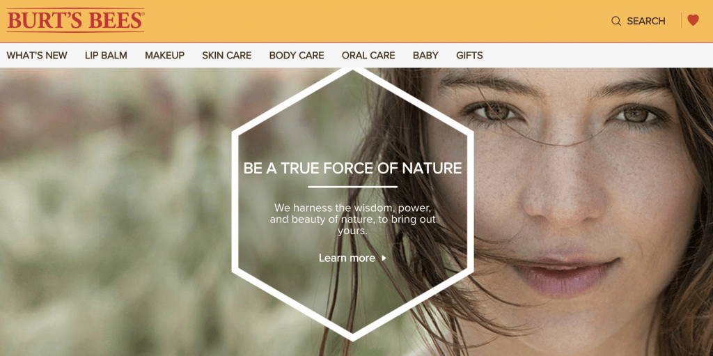 burts bees website brand story