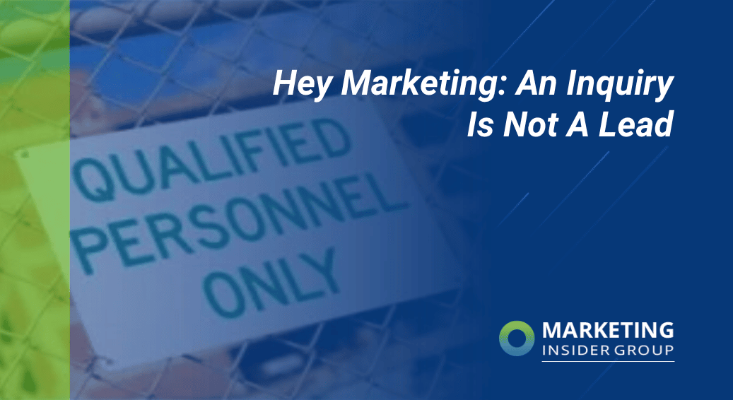 qualified personnel only sig to reference marketing inquiries and sales leads