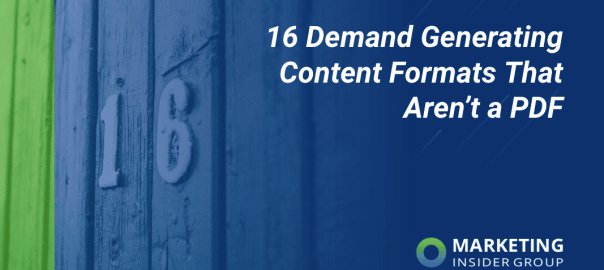 16 on a door to show 16 demand gen content formats