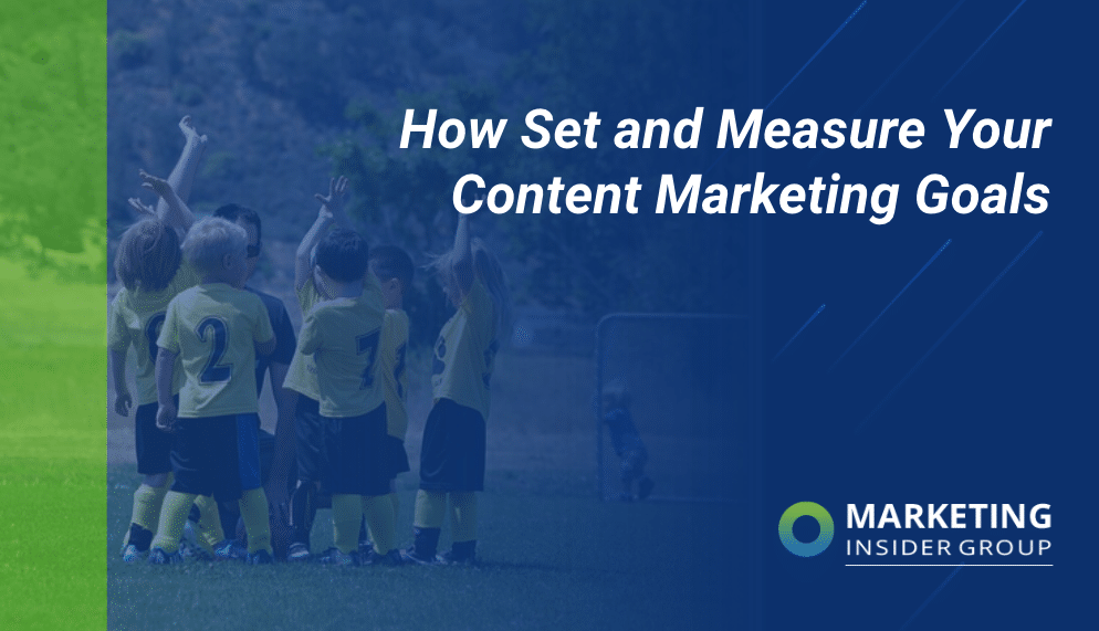 young kids on a soccer team doing a break to show content marketing goals