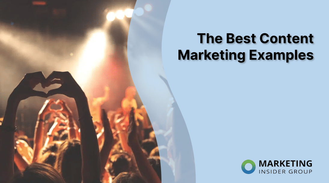 concertgoer makes a love sign for best content marketing examples